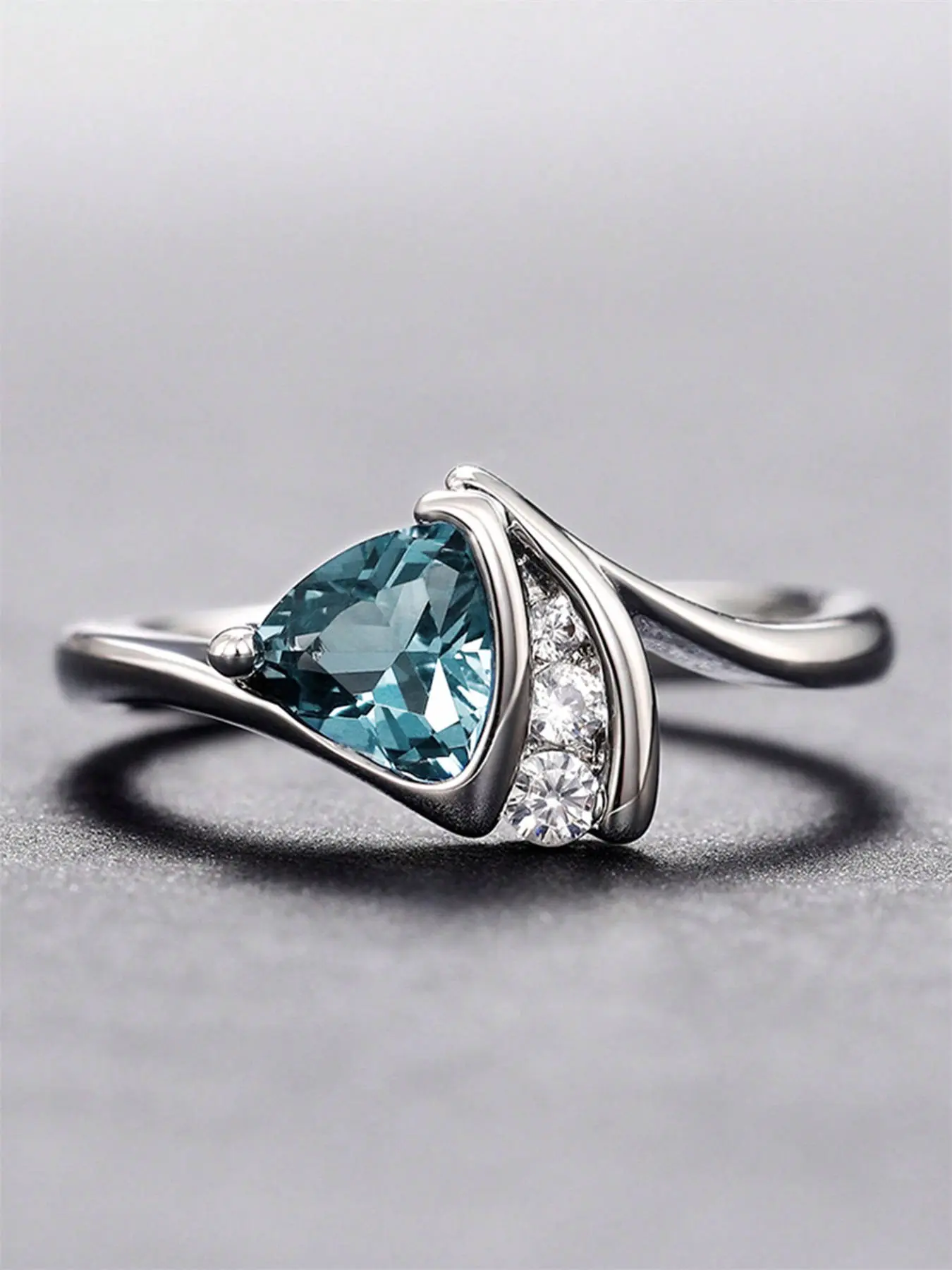 1 Pc Gorgeous Cubic Zirconia For Women For Wedding Engagement Anniversary Party Jewelry Valentine's Day Gift Fashion Engagement Rings Elegant Engagement Ring