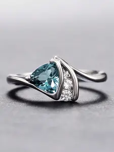 1 Pc Gorgeous Cubic Zirconia For Women For Wedding Engagement Anniversary Party Jewelry Valentine's Day Gift Fashion Engagement Rings