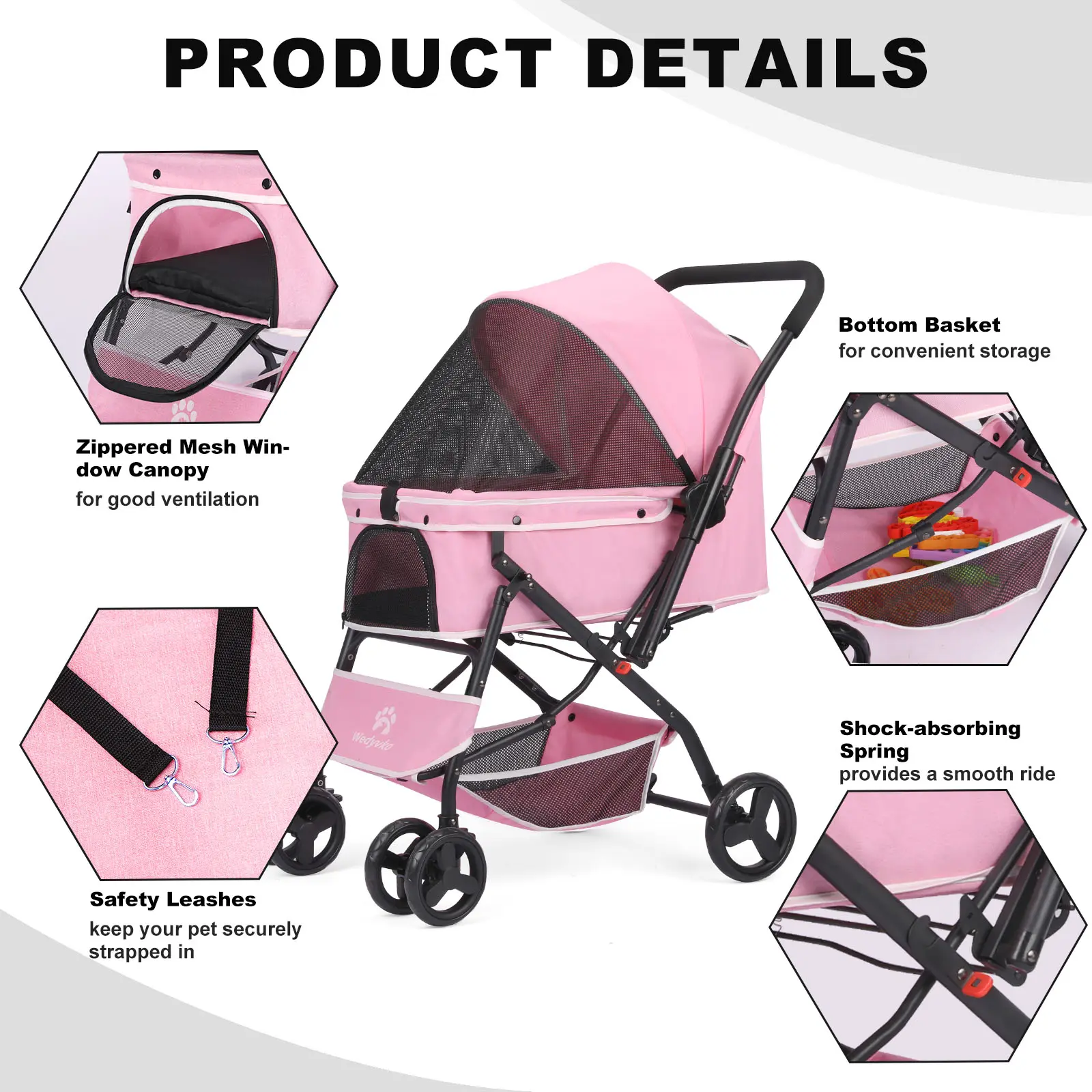 dog stroller for 50 lb dog Snagle Paw StrideMate PRO  Best Dog Strollers for Large Dogs with Ramp   HeavyDuty 220 lb Capacity Large Dog Stroller Wagon for Senior, Injured &