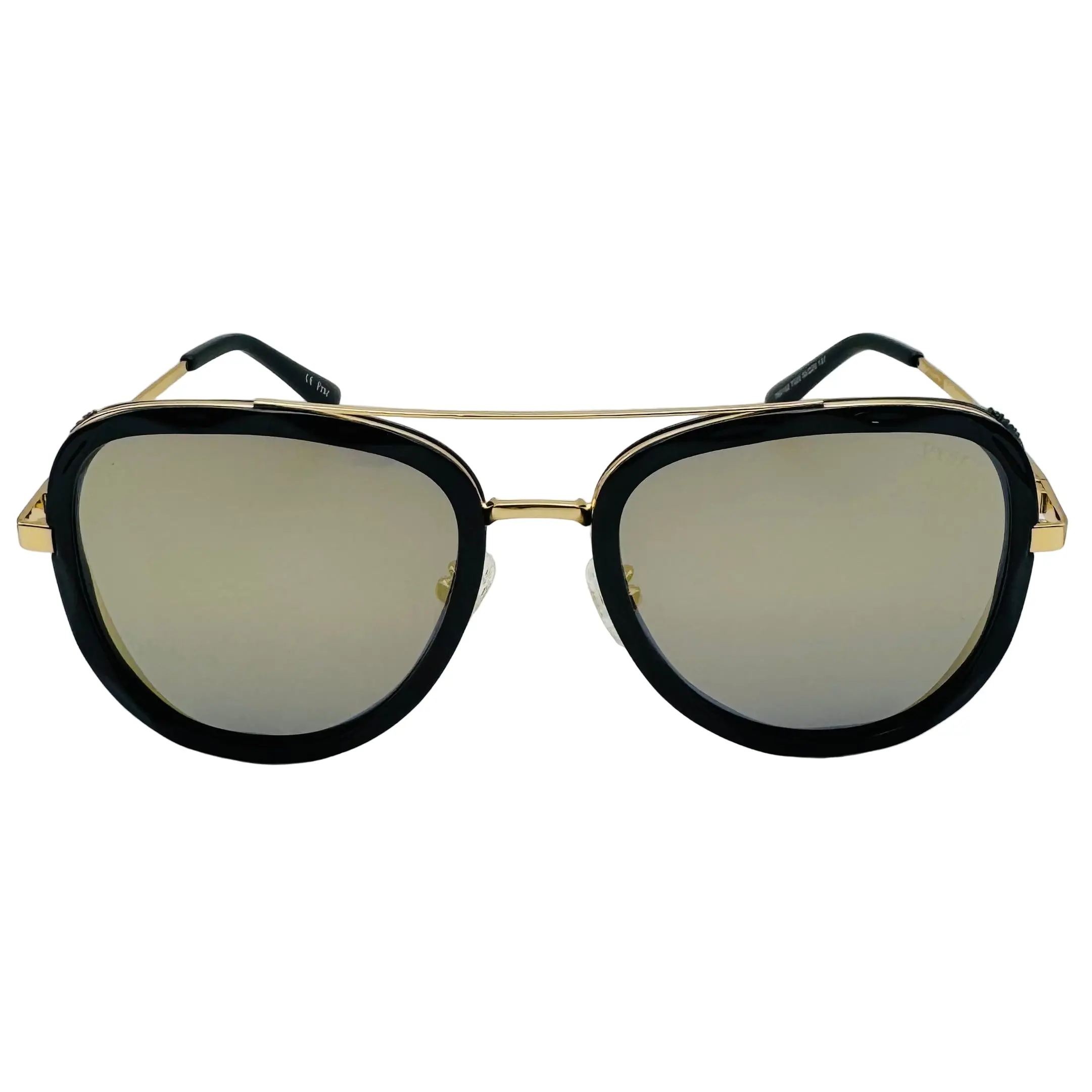 7031 | Gold Mirror Aviator Sunglasses with Side Shields