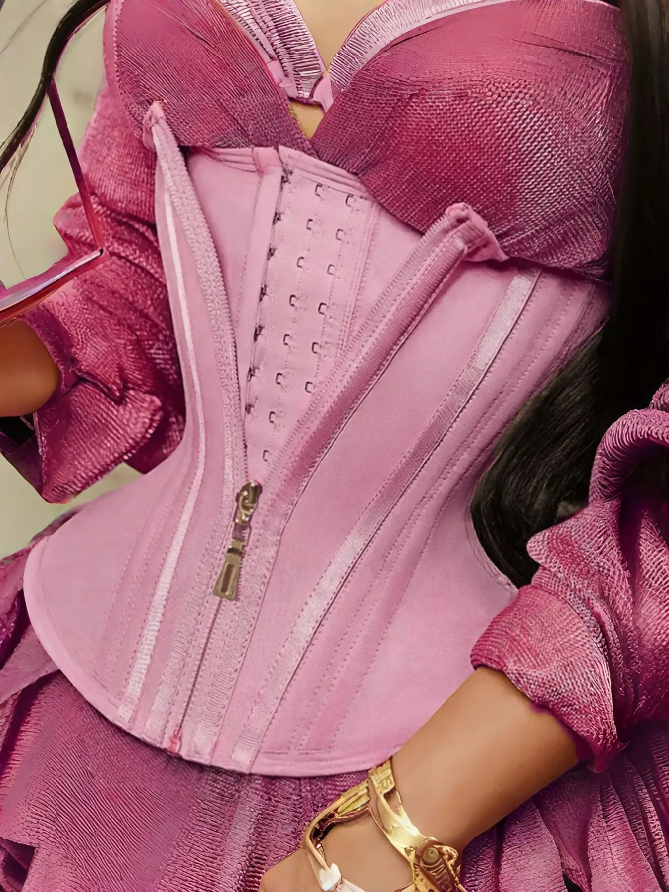 Women's Adjustable Zipper Corset Waist Trainer, Fajas, Tummy Control Shaper Belt, Sexy Shapewear For All Seasons, Fall Clothing Girdle, Sports Belt