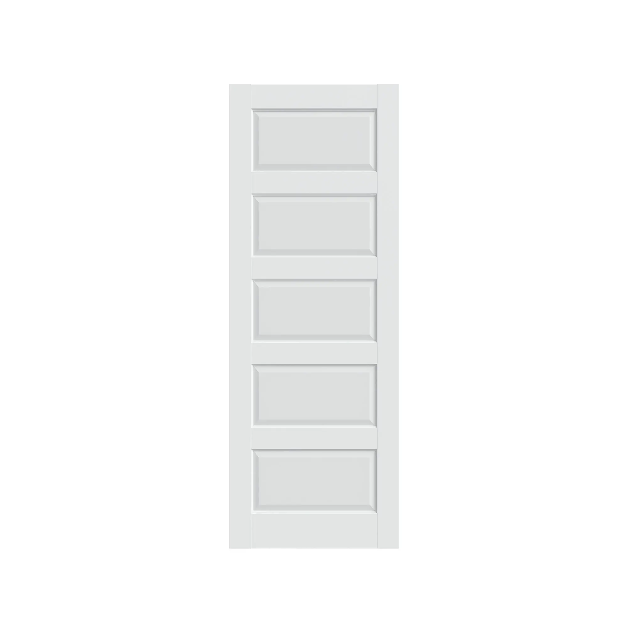 5-Panel Interior Door,White Primed Panel Pre-Assembled French Door for Closet Pantry Bedroom Livingroom Study Office,as Prehung, Pocket, Barn Doors-Shaker w/o Hardware