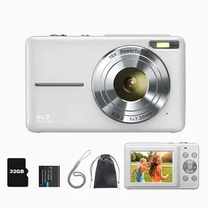 DC403 Digital Camera Auto Focus FHD 1080P with 16X Digital Zoom, 44MP Photos, 2.5 inch IPS Screen, Face Detect, Smile Capture, Cordless, 32GB Micro SD Memory Card, Birthday Gift, Gift for Easter, Compact Picture Christmas Christmas Picture Christmas