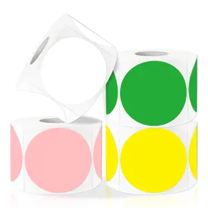 STARBOLING 2 Inch Round Direct Thermal Sticker Label, Self-Adhesive & Waterproof Label for DIY Logo, BPA & BPS Free,500 Labels/Roll