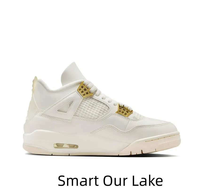 Elegant All-White High-Top Sneakers with Luxe Gold Accents and Breathable Mesh for Timeless Street Style