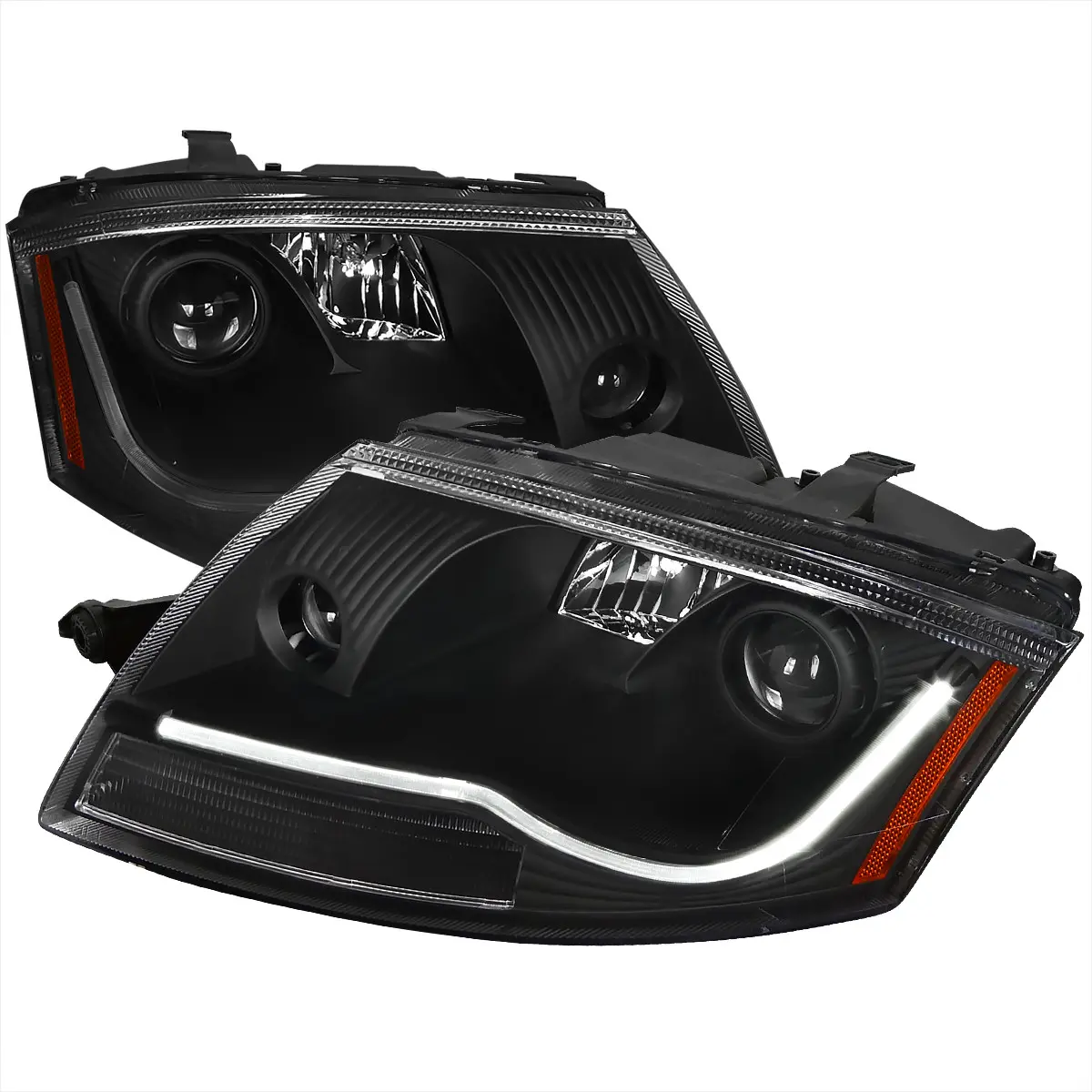 1999-2006 Audi TT LED Bar Projector Headlights (Matte Black Housing/Clear Lens) 1999-2006 Audi TT LED Bar Projector Headlights (Matte Black Housing/Clear Lens)
