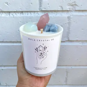 Champagne Toast | Crystal Tower Candle | Hidden Crystal Option