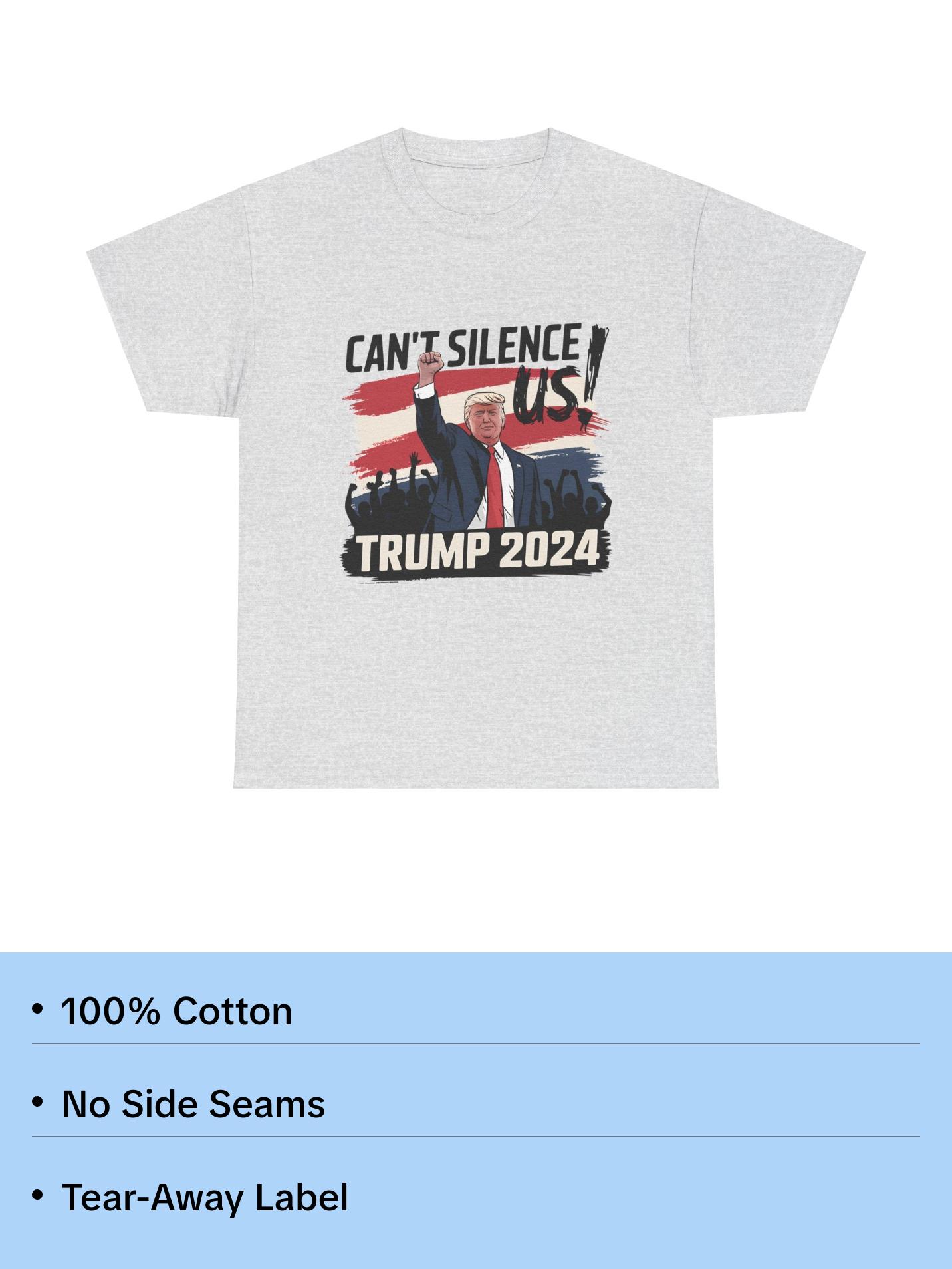 Can't Silence Us Trump - Unisex Heavy Cotton Tee