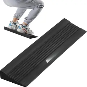 Squat Wedge Block - Long Foot &  Stretcher - Durable Yoga Block also for Gymnastics -  Slant Board to Improve Strength & Flexibility