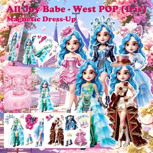 ALL Joy CC DIY Magnetic Dress-Up Princess |Pretend Play Magnetic Toys for Kids | 7 different themed characters| 15 Magnetic Dresses & Accessories | Interchange & Create Unlimited Outfits | Birthday Gift for 3,4,5,6,7,8 Year Old Girl