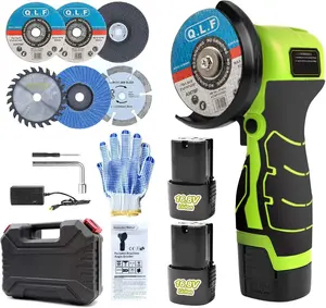 Cordless Brush Angle  Kit, 19500rpm Mini Electric Angle Grinding Tool with 2 count 16.8V 2000mAh  and 5- Discs,  Handheld  for Metal