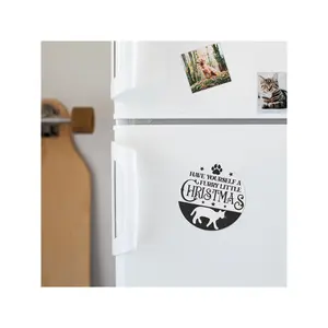 Have Yourself A Furry Little Christmas Round Christmas Magnet