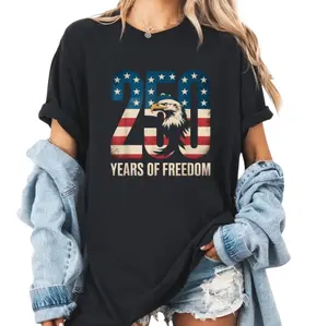 250 Years Freedom America 1776–2026 Patriotic T-Shirt, 250 Years Freedom USA Independence Anniversary Tee, For Men & Women.