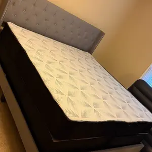 Mattress, box springs, bed frame.