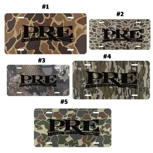 Pre Paper Route Empire Camouflage License Plate - 100% Aluminum, Standard US Size 12"x6", Pre-Drilled, Vibrant Colors, Car Accessories, Perfect Gift