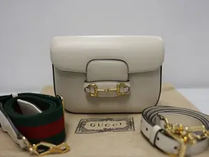 Pre-owned GUCCI LEATHER Shoulder Bags HORSEBIT 1955 SHOULDER HANDBAG