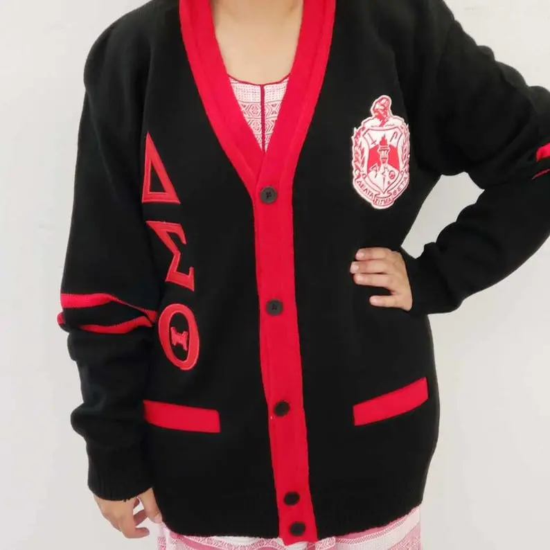 Delta sigma theta Embroidered Cardigan Delta sigma theta Embroidered Cardigan