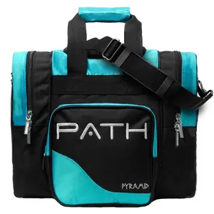 Pyramid Path Pro Deluxe Single Tote Bowling Bag (Black/Island Blue)