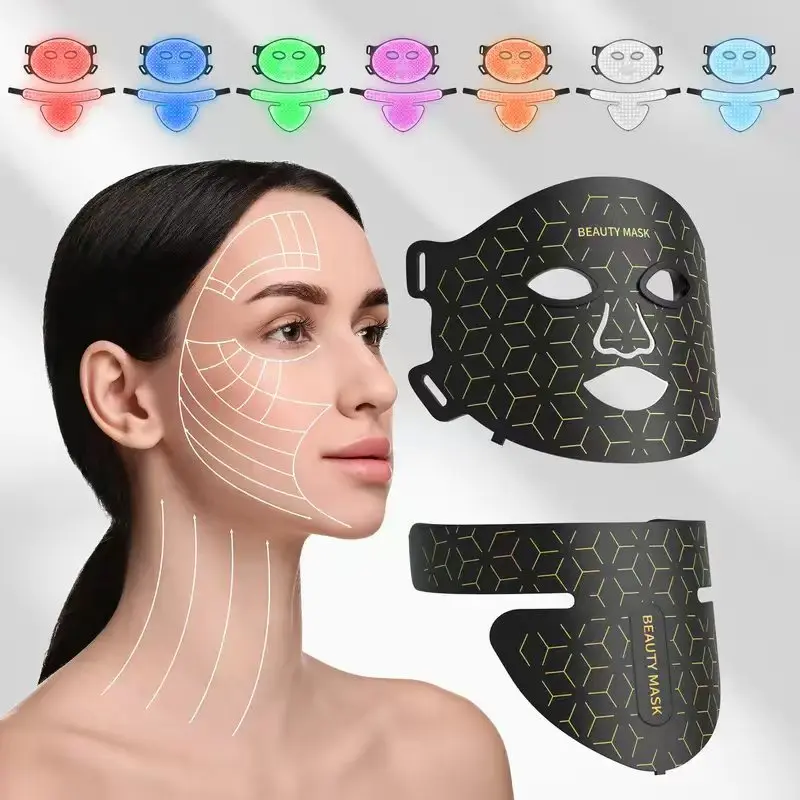 AYYHG GlowTech LED Facial Mask with Box - Red Light Therapy Rejuvenating Beauty Products, Photon Treatment, Compact Rechargeable Portable Device for All Skin Types, At-Home & Travel Gift
