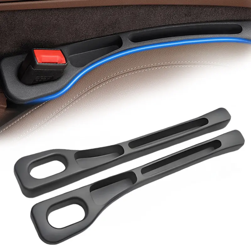 15.9in Brown Car Seat Gap Filler - Auto Interior Organizer, Waterproof Console Gap Plug, Soft Stowing Tool, Tool-Free Quick Setup, Small Item Storage for Car Accessories Between Center Console and Seat