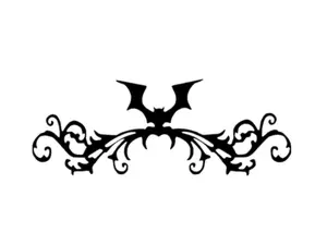 vampire bat bar goth gothic halloween vinyl decal sticker 5"