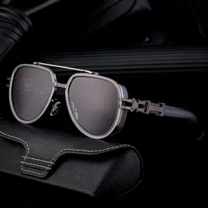 Chrome Aviator Double Bridge Metal Frame Eyewear - Thick Frame, Fashion Design, UV Protection, Ideal for Everyday Wear