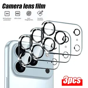 3 Packs Camera Lens Protector,Compatible iPhone 17 Air/17 Pro Max/17 Pro/17/16E/16/15/14/Pro/Pro Max/Plus/13/12/Mini/11,Scratch-Resistant,9H+ Hardness,Ultra HD, Anti-fingerprint,Drop-proof,Easy to Install