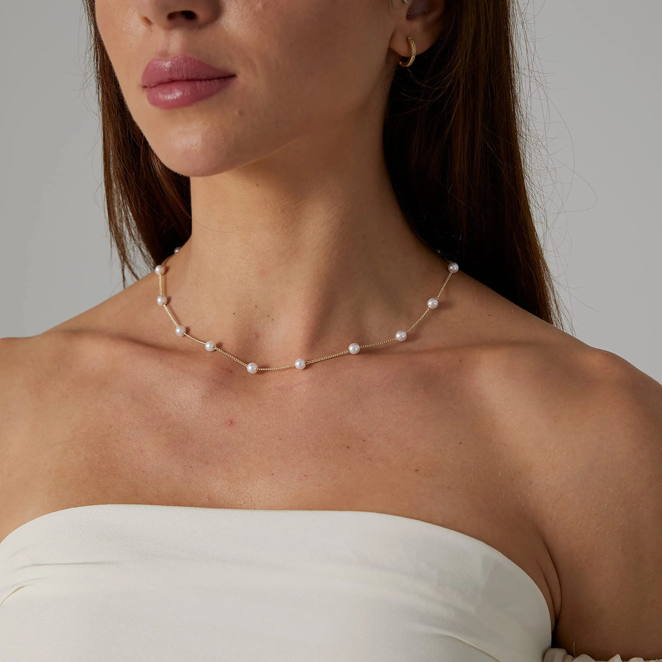 40CM pearl choker-GD