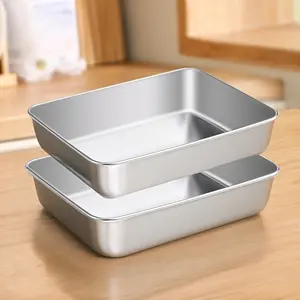 Stainless Steel Food Storage Containers 5-Piece Set Airtight Leak-Proof Stackable Reusable Easy Clean for Refrigerator Freezer Meal Prep Portable Lunch Boxes for Picnics