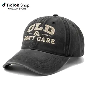 [KINGZLIA] Too Old To Care Wash Hat Perfect Gift For Dad Low Profile Dad Hat Pigment Dyed Gift For Dad, For Gen X, Milliennials, Baby Boomers