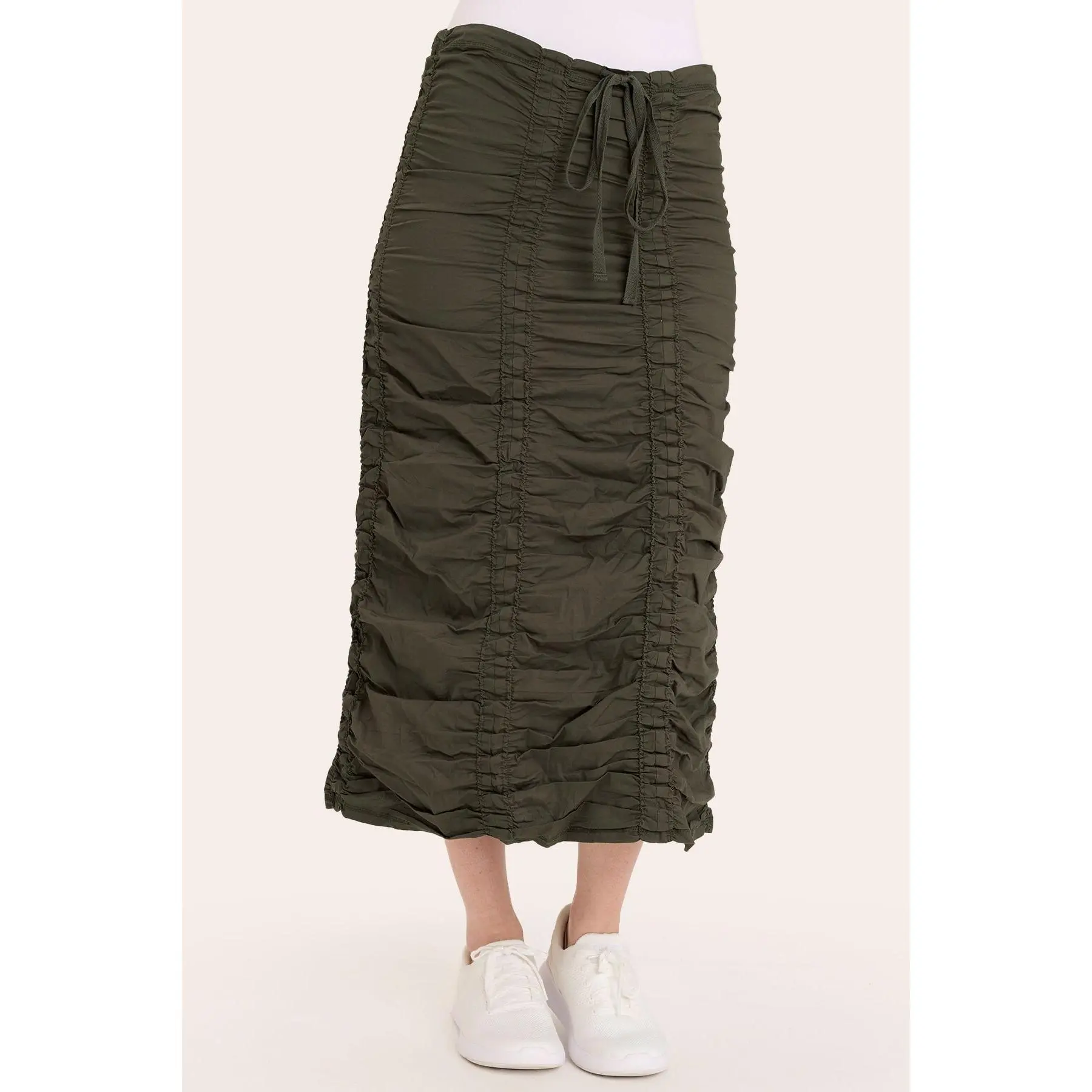 Double Shirred Panel Skirt