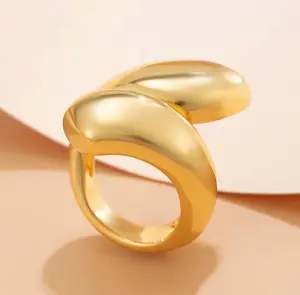 Modern Double Statement Ring – Gold and Silver