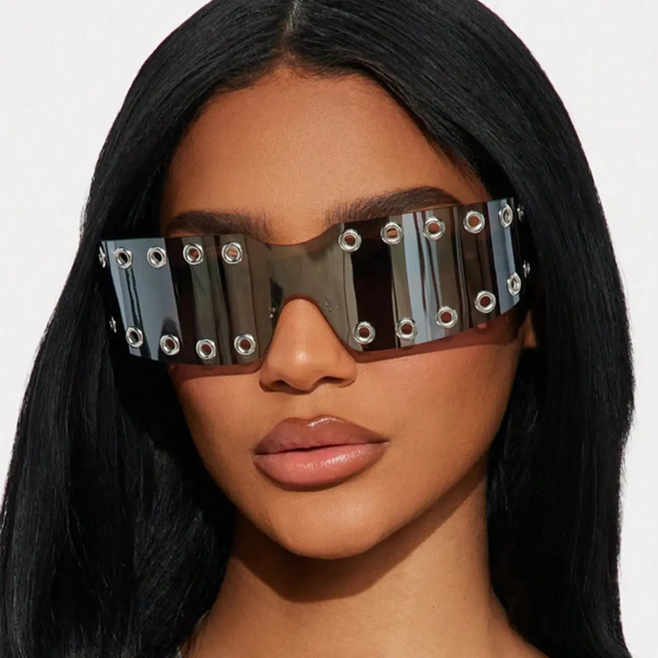 Y2K Rhinestone Flame Sunglasses Retro Glitter Wrap-Around UV Protection Amazon.com: LVIOE Polarized Sunglasses for Women, Rhinestone  main image 2