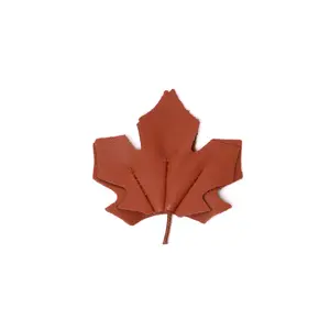 Leather Maple Leaf Hair Clip – Autumn Brown & Forest Green
