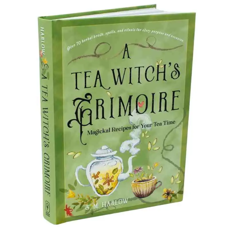 Susana Harlow's A Tea Witch's Grimoire Hardcover Book - English Illustrated, 70+ Botanical Brews, Magickal Tea Recipes, Spells, Rituals for Prosperity, Protection, Mental Clarity, Honoring Moon Phases