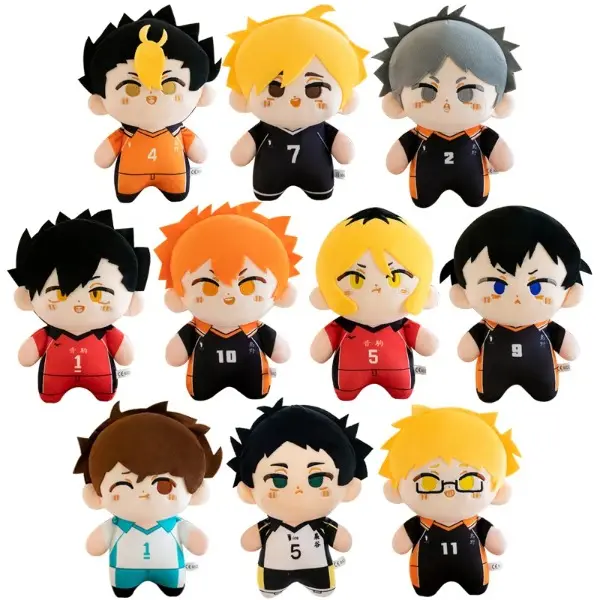 23cm Haikyuu!! Plush Toys Lovely Haikyuu Anime Dolls Hinata Shoyo & Tobio Kageyama & Daichi Sawamura Peluche Toy Collection Gift moon pals weighted