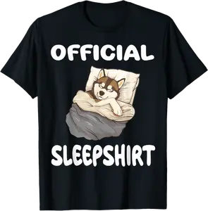 Siberian Husky Dog Official Sleepshirt Pajamas Nightgown T-Shirt - Rivkafia Shop 98B0CSC3SGHL