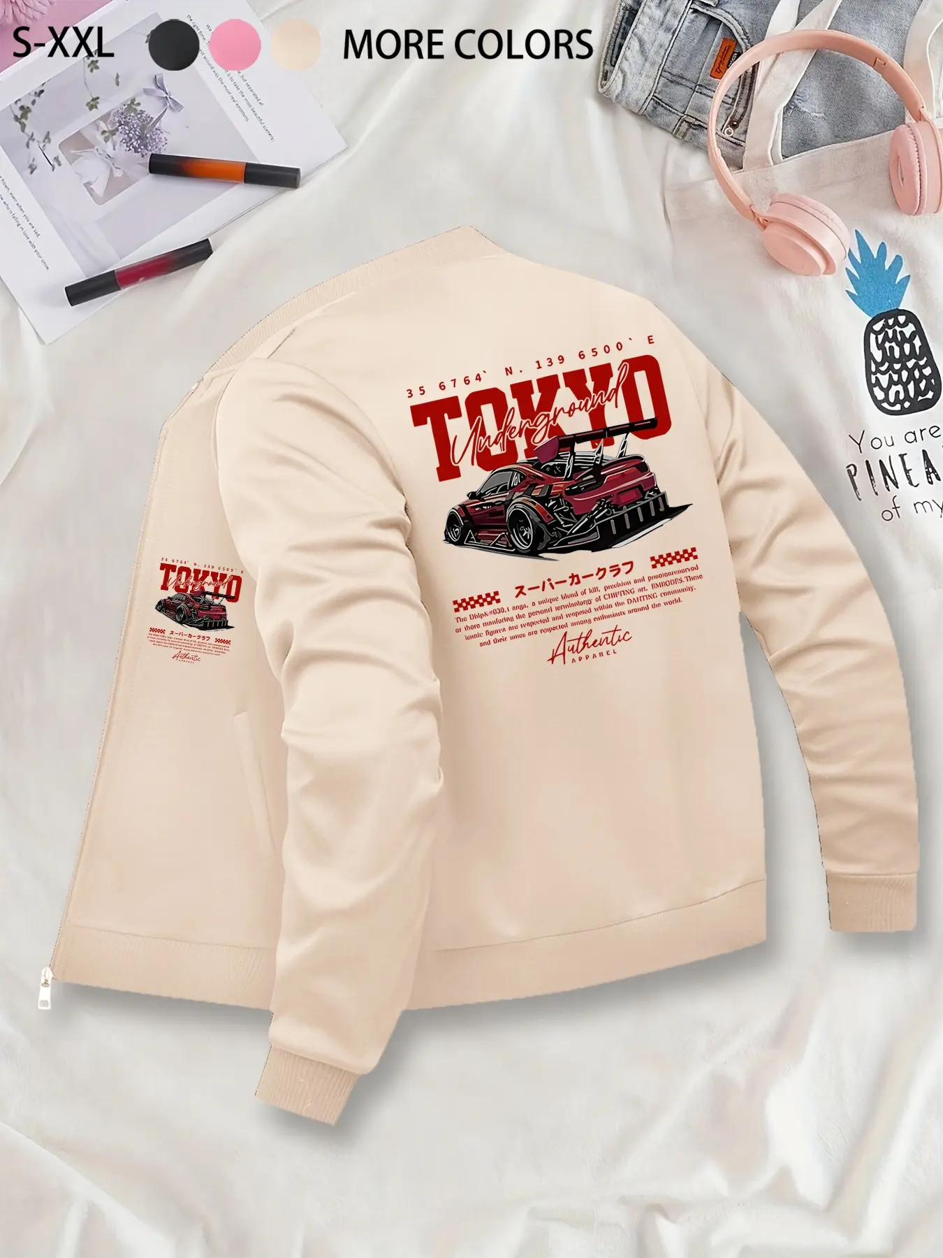 Tokyo Racing Printed Jacket - Unique Trendy Outerwear, Suitable for Casual Outdoor Sports, Fashionable & Durable for All Seasons, Ideal for Daily Activities, Gifting & Work.