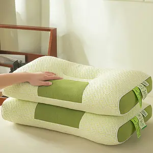 Pillow Core Knitted Cotton Bamboo Charcoal Fiber Pillow Protect Cervical Spine Adult Sleep