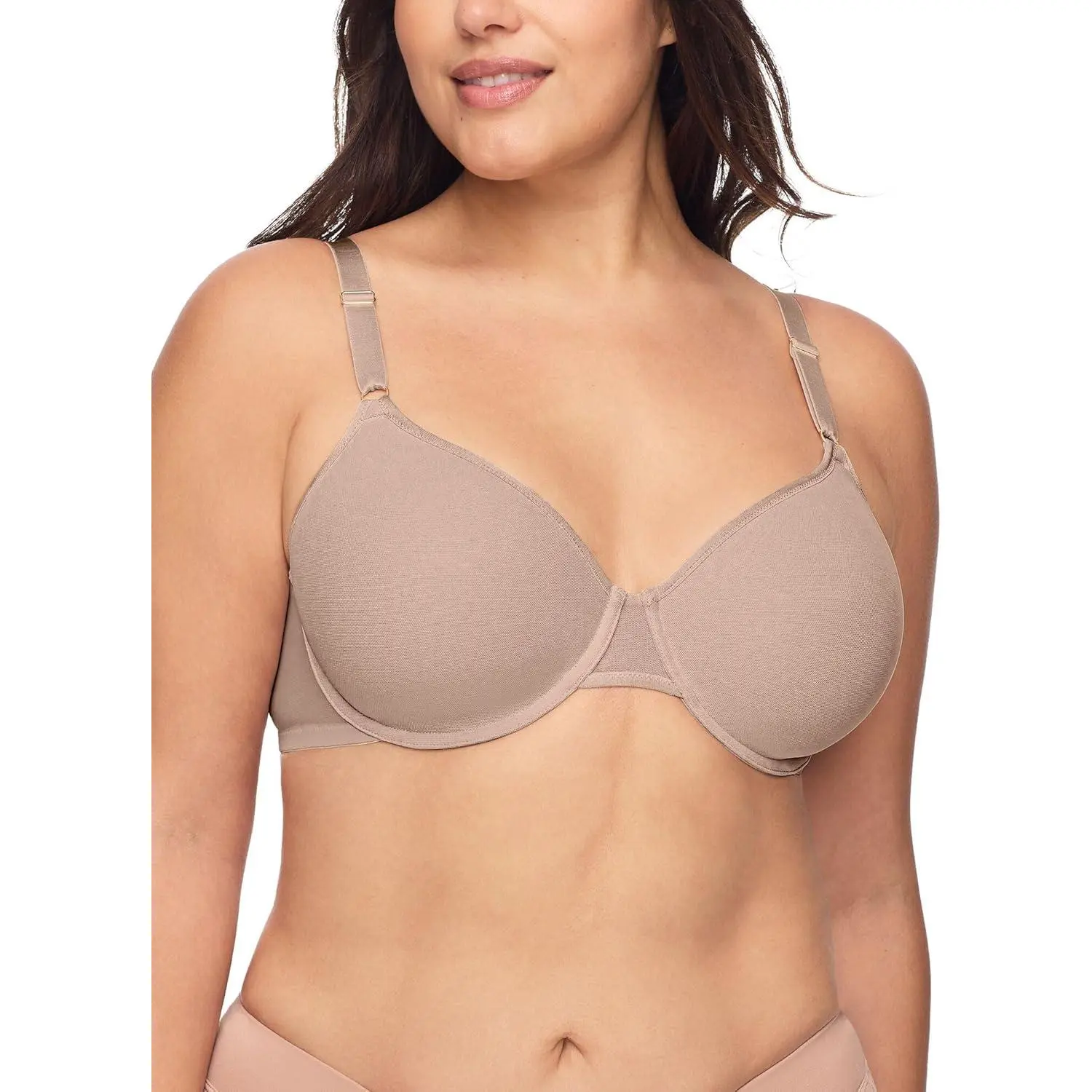 LARGE Warner's Women's Blissful Benefits Women's Breathable Lightly Lined Underwire Easy Size T-Shirt Bra