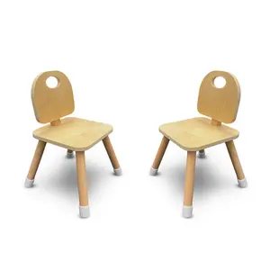 Wooden Kids Chairs Set of 2 for Toddlers, Preschool & Classroom