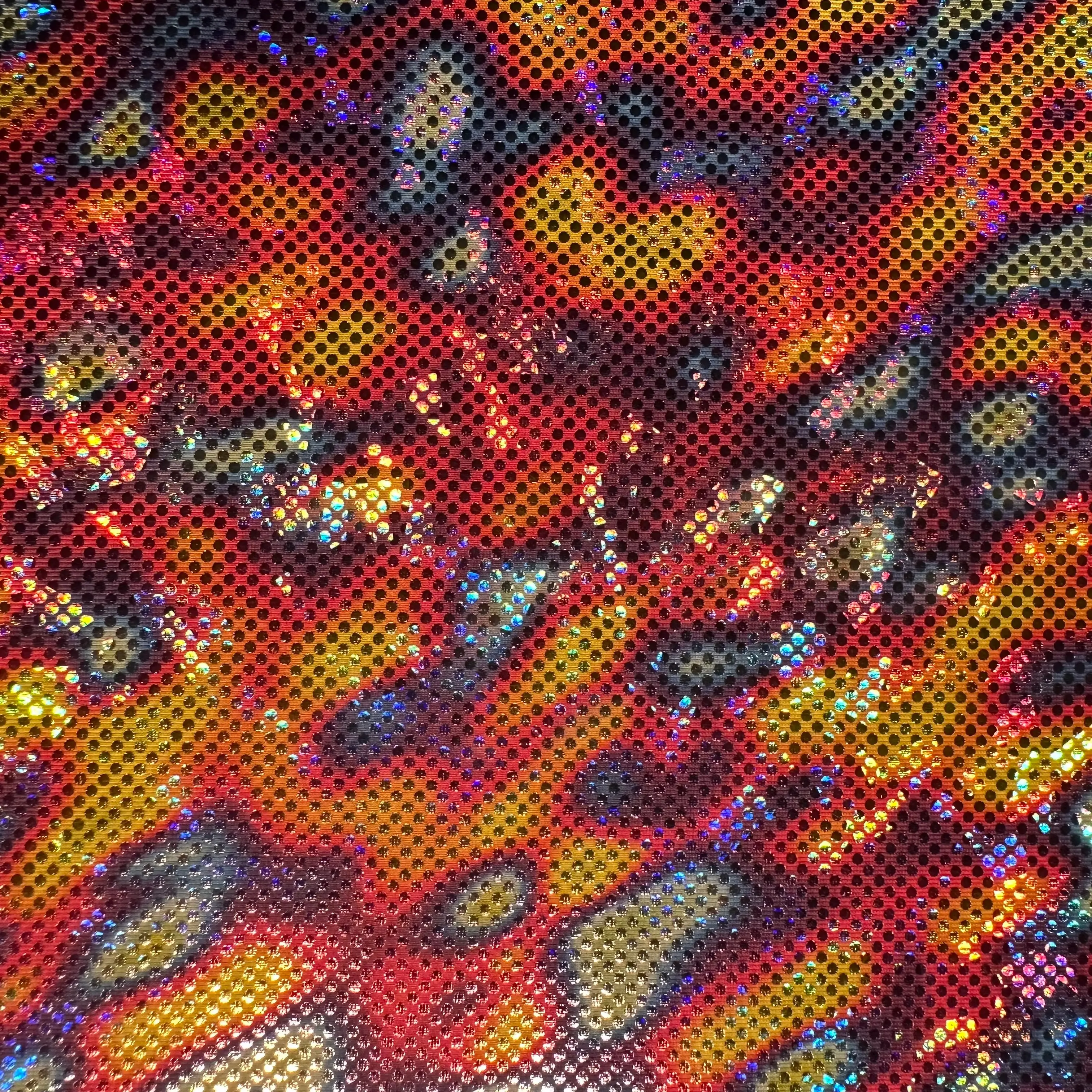 Molten Lava Stretch Spandex Dressmaking Fabric - 36x60in Premium Holographic Glow Polyester, Vibrant Lightweight, Stretchable - Ideal for Cosplay Costumes, Craft Projects, Those Who Love To Stand Out, 36X60", Dresses