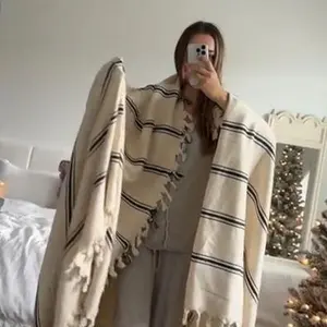 【Biggest Sale of the Season!】Loomia Lightweight Breathable Blanket  | 108" X 114" 5.8 lbs | Classic Stripe Pattern, Ideal for Bed,Couch, Outdoor Indoor and Travel,Camping, All Seasons