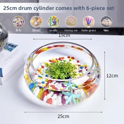 25 drum cylinder set with 7-piece colored stone se