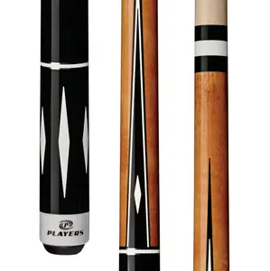 Wrapless Billiards & Snooker Cue for Players, Black & White Diamond-Designed, Diamond Pattern