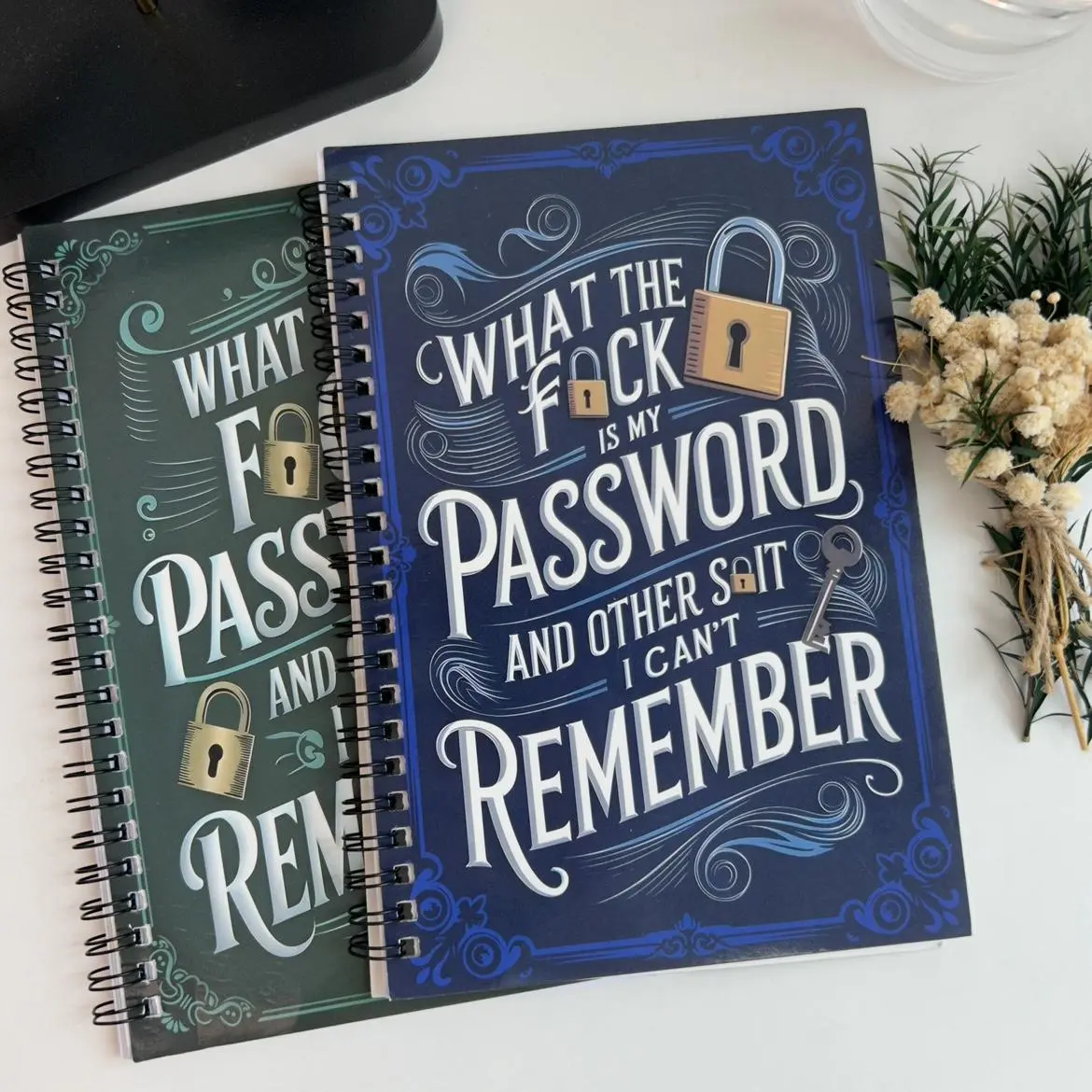 Minimalist 1-Piece Spiral-Bound Hardcover Password Book, Office Stationery Essential for Home Office, Quick Login Access, Innovative Address Management System, Website Storage, Holiday Gift Option