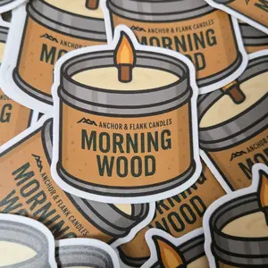 Morning Wood Candle Tin Sticker