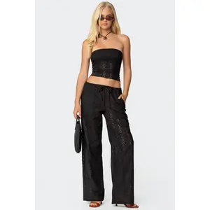 Lemon Lacey Cotton Pants