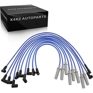 High Performance Low Resistance Engine Spark Plug Wire Set for Dodge Ram Truck Van 1500 Dakota 2500 3500 Replace# 671-8113 (Set of 10)