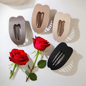 4PCS women's flat hair clips, matte flat claw clips, suitable for thick and thin hair, sturdy grip hair claw clips